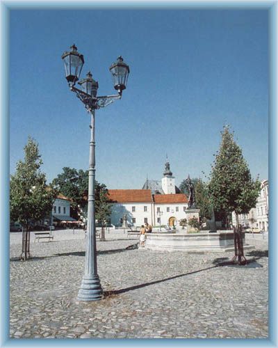 The town square in Frydek - Mistek
