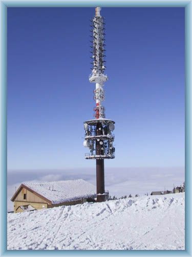 TV antenna at the peak of Radhost