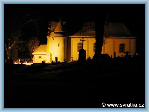 Svratka - Church at night