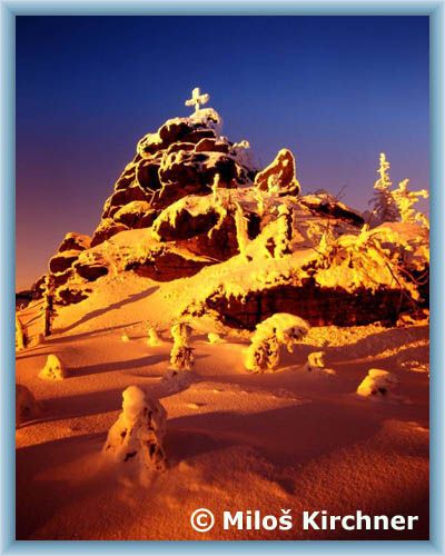 The peak of Jizera in the evening
