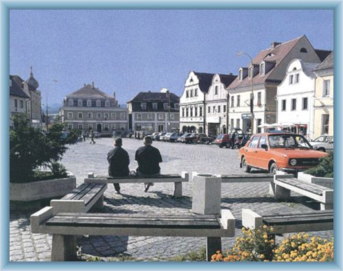 Town square in Hr�dek nad Nisou