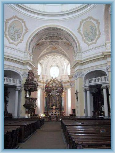 The interier of the church in Jablonn�