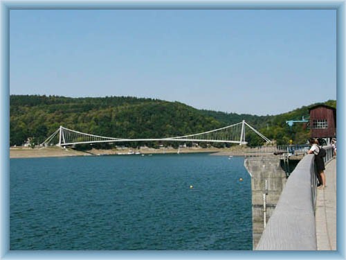 Vranov dam - bridge over the bay