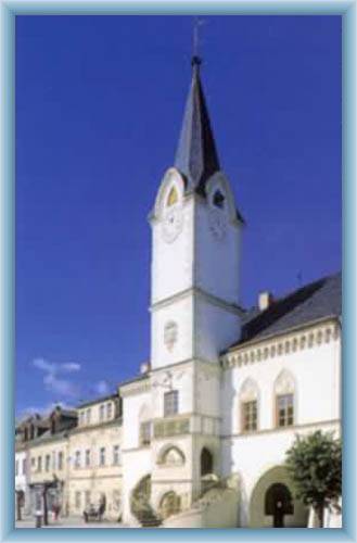 Historical town hall in Ostrov nad Oh��