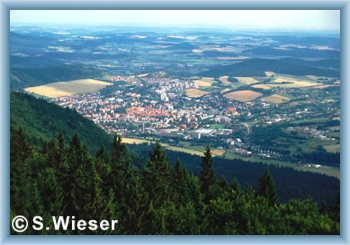 Surroundings of Prachatice from mountain Lib�n