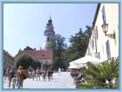 Sight of chateau-tower in �esk� Krumlov