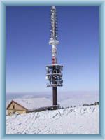 TV antenna at the peak of Radhost