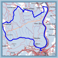 Cycling routes - From Děčín through the valley of river Labe to Germany and back
