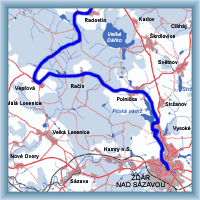 Cycling routes - Trace in PNA Ždárské vrchy