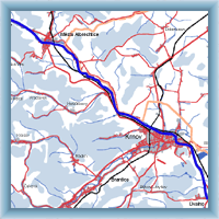 Cycling routes - From Úvalno to Spálené