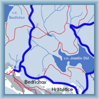 Cycling routes - The small circle above Bedřichov