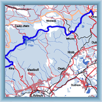 Cycling routes - From Cínovec on Oremountains artery