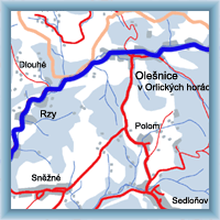 Cycling routes - From Peklo to Číhalka
