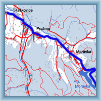Cycling routes - From Raškovice to Ostravice