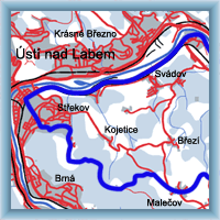 Cycling routes - Labe`s trace to Velké Březno