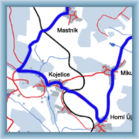 Cycling routes - Třebíč and surrounding