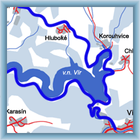 Cycling routes - Round water dam Vír