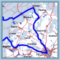 Cycling routes - Round Telč