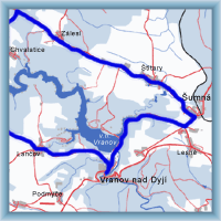 Cycling routes - Round dam Vranovská přehrada