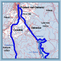 Cycling routes - From Frýdlant nad Ostravicí to water dam Šance