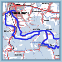 Cycling routes - From Valmez to Bystřička