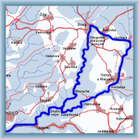 Cycling routes - From Blansko to PLA Moravský kras