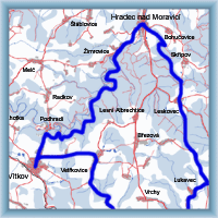 Cycling routes - Long circle in Nízký Jeseník