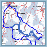 Cycling routes - From Bruntál around Slezská Harta