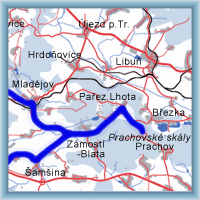 Cycling routes - To rock town  Prachovská skály