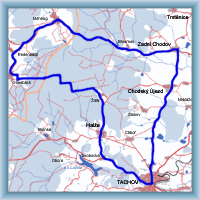Cycling routes - From Tachov to protected landscape area Český Les