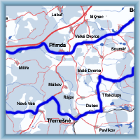 Cycling routes - Surrounding of Přimda