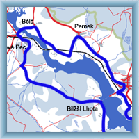 Cycling routes - From Černé v Pošumaví around Lipno