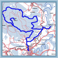 Cycling routes - From Český Krumlov to peak Kleť