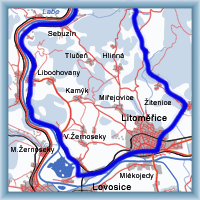 Cycling routes - From Litoměřice by Labe