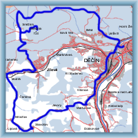 Cycling routes - From Děčín to PLA České Středohoří