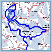 Cycling routes - Round water dam Seč