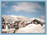 Parking-place in saddle Červenohorské sedlo