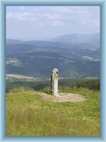 Statue of small elephant on the top of Králický Sněžník