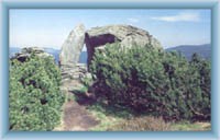 Stone window under Červená mountains