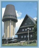 Chalet with view-tower on the top of Suchý hill