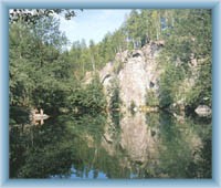 Afloat quarry on the Žulový mountain