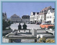 Town square in Hrádek nad Nisou