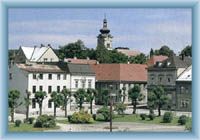 Town square in Nové Město pod Smrkem