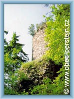 Ruins of castle Perštejn