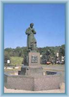 Monument of W.Goethe in Aš