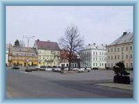 The town square in Krásná Lípa