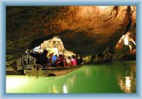 Punkevní caves - boat on river Punkva