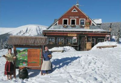 Mountain farm on mountain Ruzova hora