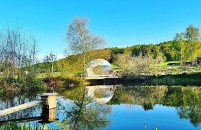 Glamping Jedlová with outdoor wellness