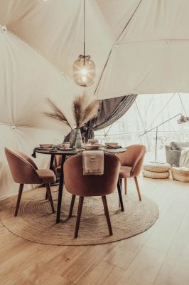 Glamping Jedlová with outdoor wellness
